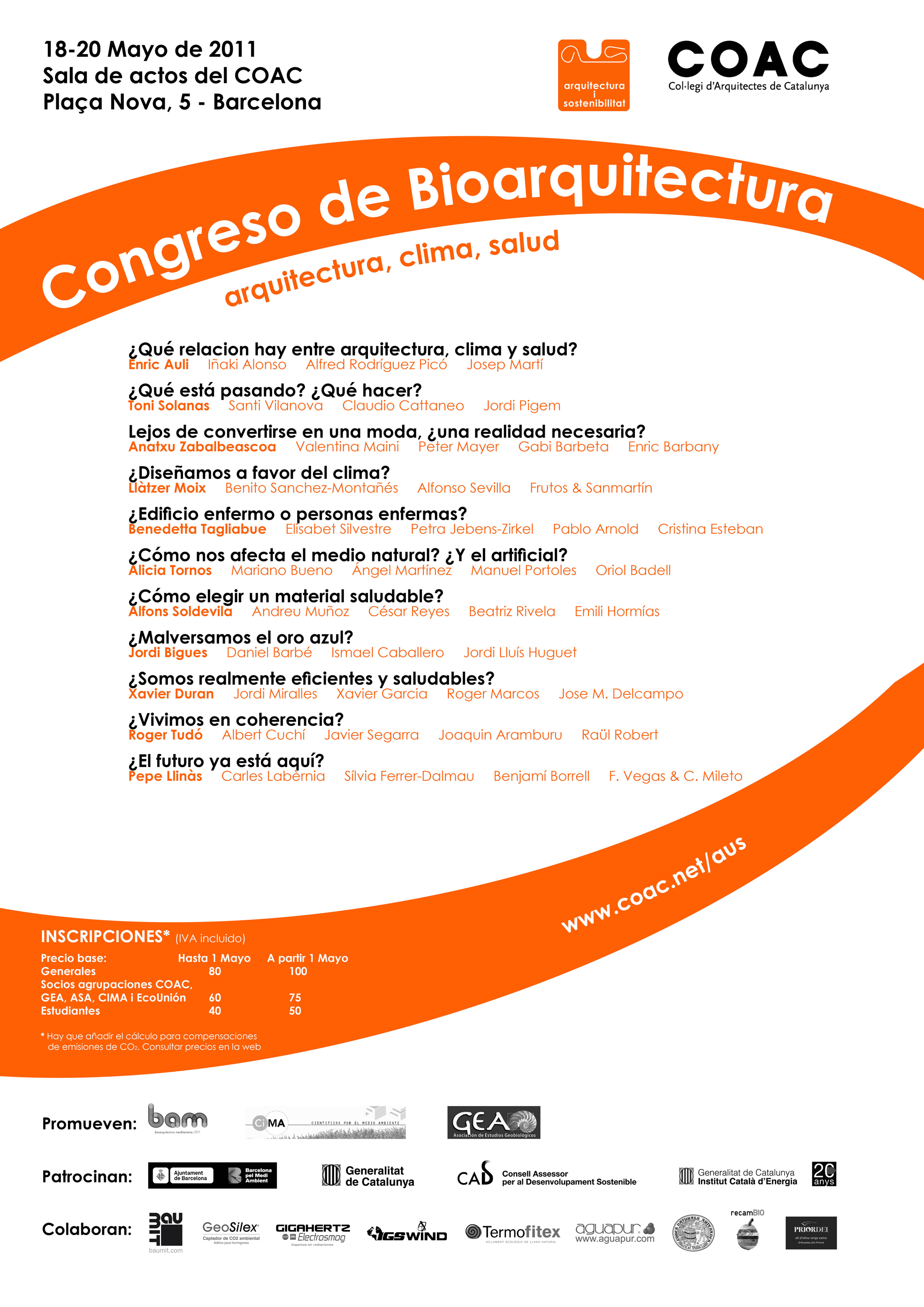 Poster de difusión del Congreso Bioarquitectura 2011